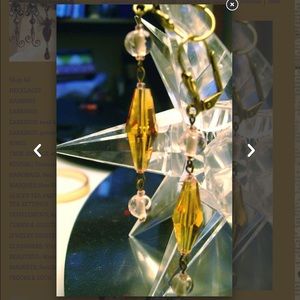 Antiqued Soft Pink Topaz Crystal Dangle Earrings